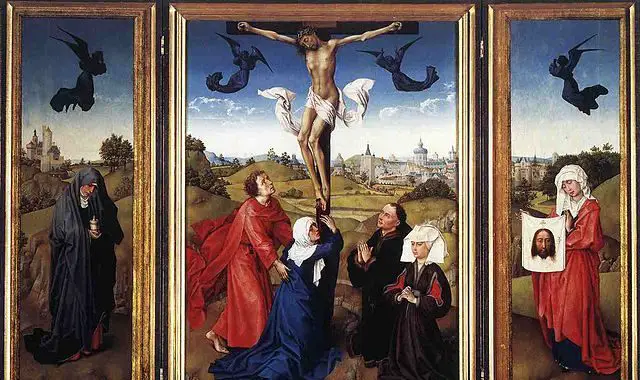 Karfreitag. Gemälde von Rogier van der Weyden (1445)