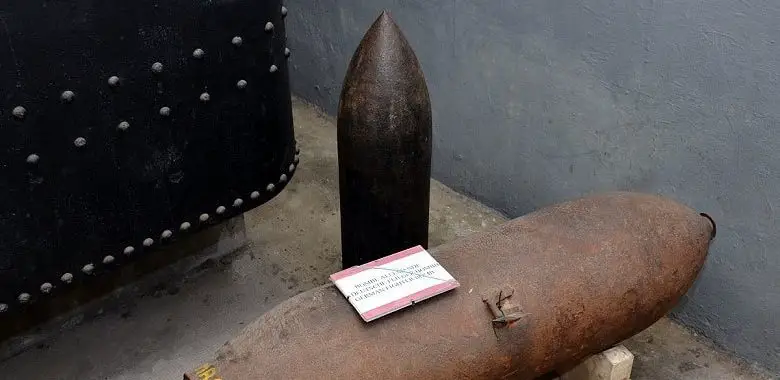 Deutsche Fliegerbombe aus dem 2. Weltkrieg. Symbolbild für Sprengstofffunde.
