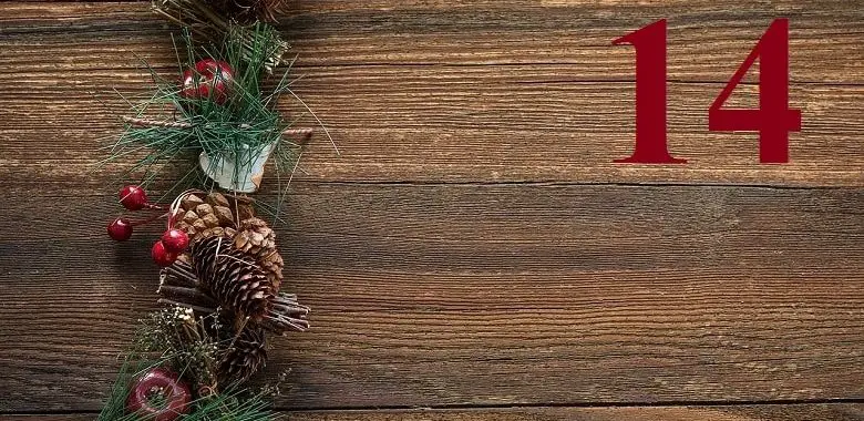 Adventskalendertürchen Nr. 14 für die Geschichte "Feldmaus Friedolin auf der Suche nach dem Christkind".