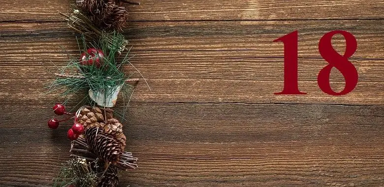 Adventskalendertürchen Nr. 18 für die Geschichte "Feldmaus Friedolin auf der Suche nach dem Christkind".