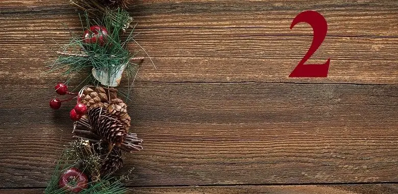 Adventskalendertürchen Nr. 2 für die Geschichte "Feldmaus Friedolin auf der Suche nach dem Christkind".