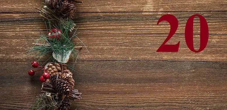 Adventskalendertürchen Nr. 20 für die Geschichte "Feldmaus Friedolin auf der Suche nach dem Christkind".