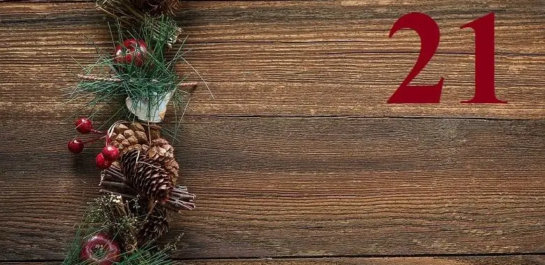 Adventskalendertürchen Nr. 21 für die Geschichte "Feldmaus Friedolin auf der Suche nach dem Christkind".