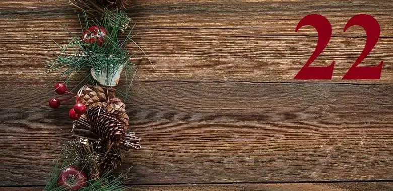 Adventskalendertürchen Nr. 22 für die Geschichte "Feldmaus Friedolin auf der Suche nach dem Christkind".