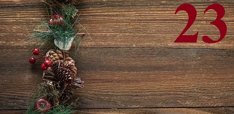 Adventskalendertürchen Nr. 23 für die Geschichte "Feldmaus Friedolin auf der Suche nach dem Christkind".