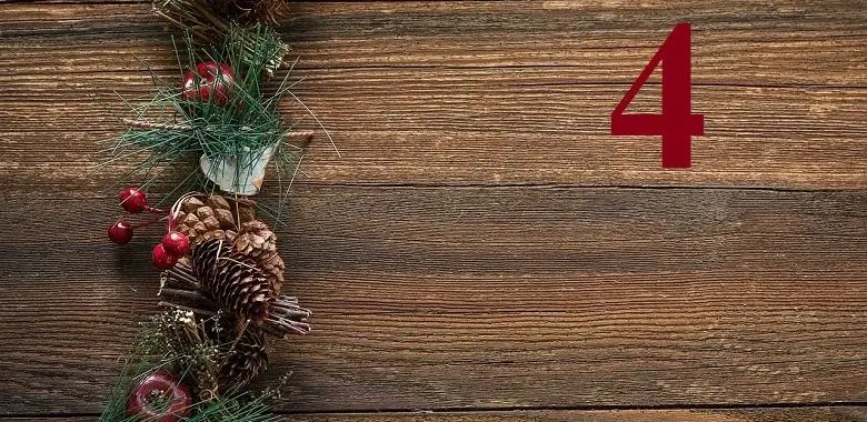 Adventskalendertürchen Nr. 4 für die Geschichte "Feldmaus Friedolin auf der Suche nach dem Christkind".