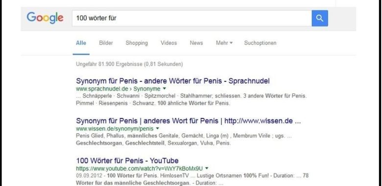 Ein Screenshot von der Google Suche bei der Recherche für einen Artikel.