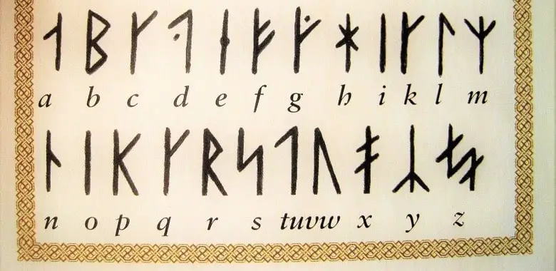 Alphabet der Runenschrift. Symbolbild für den Beitrag "Runen- Warum eine germanische Gottheit noch heute unser Leben bestimmt".
